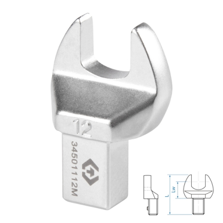 Насадка рожковая серии FIT, 12 мм, 9x12 мм KING TONY 34501112M