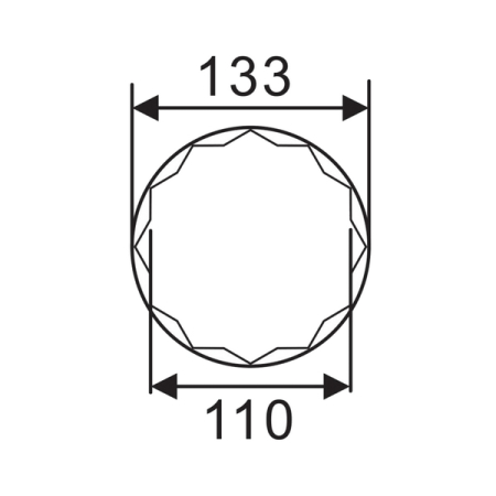 Головка ступичная 110 мм 12-гранная (Iveco) JTC-5250
