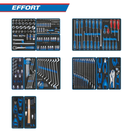 Набор инструментов "EFFORT" в черной тележке, 235 предметов, KING TONY 9G35-235MRV