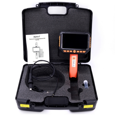 Видеоэндоскоп, экран 5", 2 камеры 2Мп, сменный зонд 1м, 5.5мм, iCartool IC-V116B