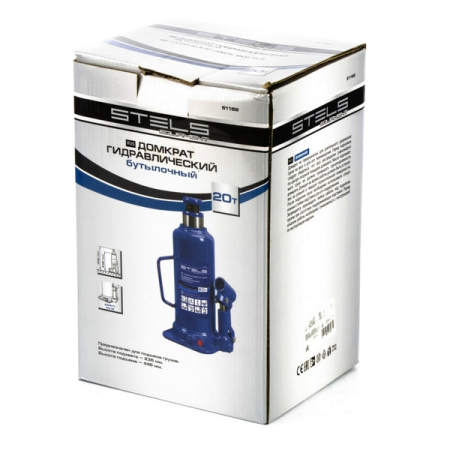 Домкрат гидравлический бутылочный, 20 т, 235-445 мм, Stels 51169