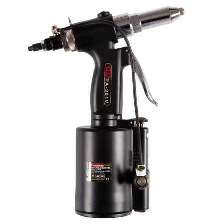 Пневмогидравлический заклепочник для заклепок 2,4-4,8 мм, пневмоудержание заклепки, MIGHTY SEVEN PA-301V