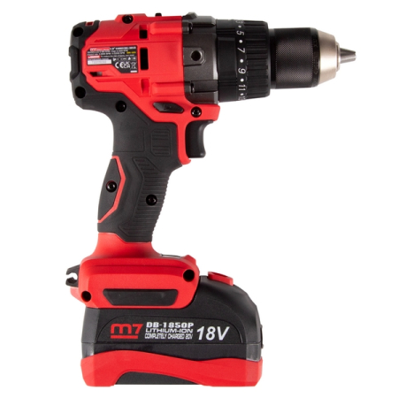 Аккумуляторная дрель-шуруповерт 18 В, 90 Нм, ударная, комплект, MIGHTY SEVEN DH-101A