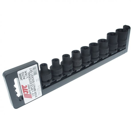 Набор головок TORX ударных 1/2", E10-E24, 9 предметов, JTC-J409E Набор головок TORX ударных 1/2", E10-E24, 9 предметов, JTC-J409E