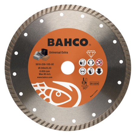 Диск отрезной алмазный универсальный EXTRA 230x3.2х22.23 мм BAHCO 3916-230-10S-UE Диск отрезной алмазный универсальный EXTRA 230x3.2х22.23 мм BAHCO 3916-230-10S-UE
