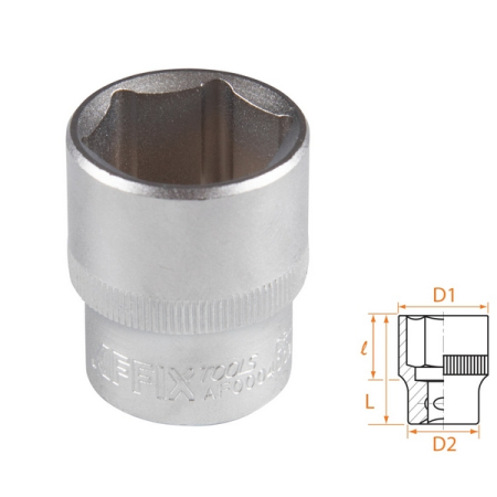 Головка торцевая стандартная шестигранная 1/2", 24 мм, AFFIX AF00040024