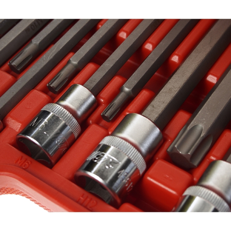 Набор бит-головок 1/2" TORX, HEX, RIBE, SPLINE, 24 предмета, JTC-7024