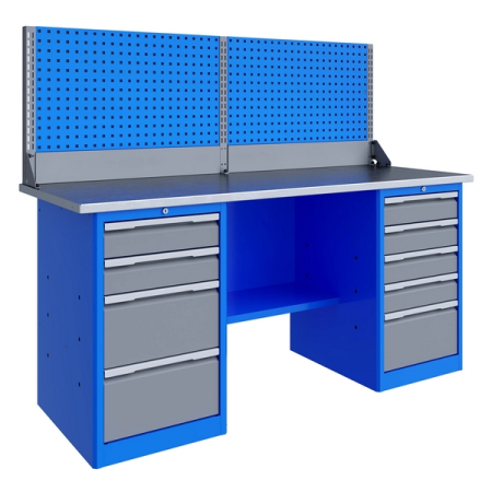 Верстак слесарный двухтумбовый, экран, Верстакофф TNC 181.45.2-1