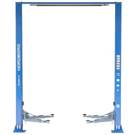 Nordberg N4120H1E-4B Подъемник автомобильный двухстоечный электрогидравлический, 4 т, с электростопорами, 380V, синий