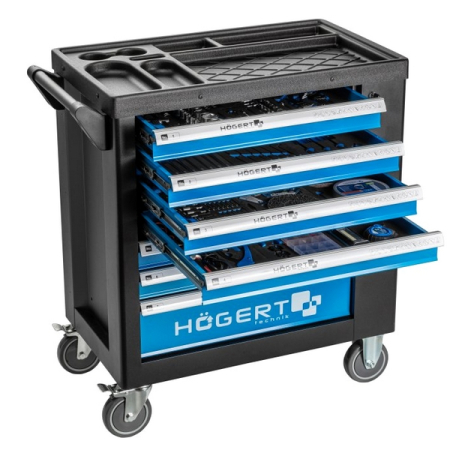 Набор инструментов в тележке, 544 предметов, HOEGERT HT7G050