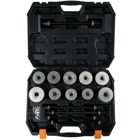 Набор оправок для монтажа и демонтажа сайлентблоков, 34-80 мм, 27 предметов, AFFIX AF11020027C