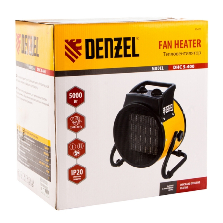 Тепловая пушка электрическая, керамический нагреватель, 230 В, 423 м3/ч, 5 кВт Denzel DHC 5-400