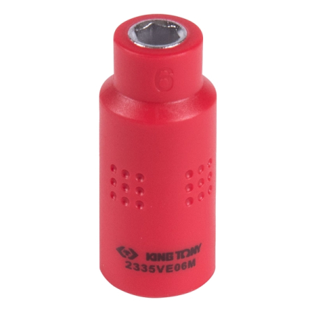 KING TONY 2335VE06M Головка торцевая диэлектрическая шестигранная 1/4”, 6 мм