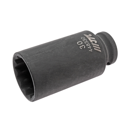 Головка торцевая 1/2" 30мм 12-ти гранная ударная тонкостенная L=82мм JTC