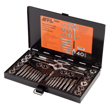 Набор метчиков и плашек SK-5 M3-M12, 40 предметов, AFFIX AF35100140C