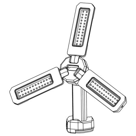NORDBERG 1921 Фонарь светодиодный аккумуляторный складной 3,6В