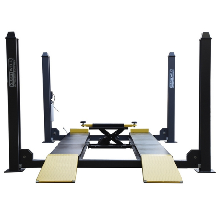 Подъемник 4-стоечный электрогидравлический, 4 т, платформы для сход-развала, KRAFTWELL QUATTRO 4W5.0