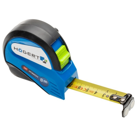 Рулетка измерительная с магнитом 8 м, 25 мм, HOEGERT HT4M434