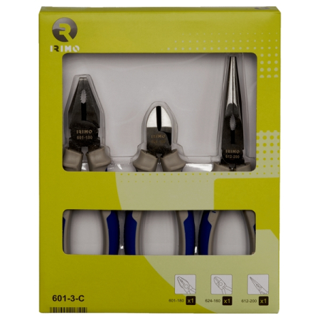 Набор шарнирно-губцевых инструментов, 3 предмета, IRIMO 601-3-C