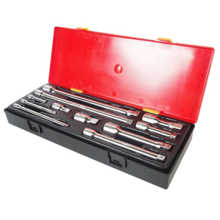 Набор удлинителей 1/4", 3/8", 1/2", 11 предметов, в кейсе, JTC-K1111 Набор удлинителей 1/4", 3/8", 1/2", 11 предметов, в кейсе, JTC-K1111