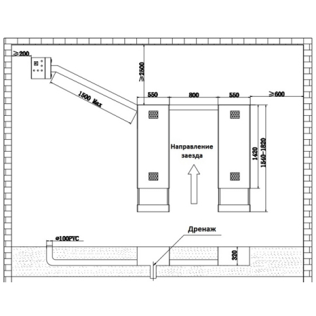 Подъёмник ножничный электрогидравлический заглубляемый, 3.6 т, KraftWell KRW360SU Blue