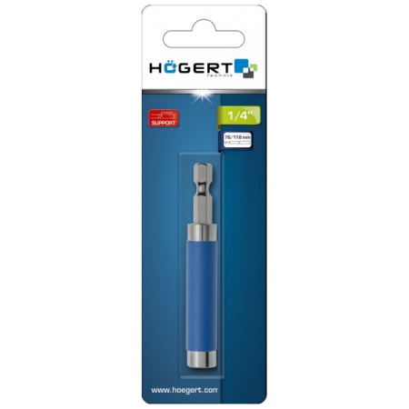 Битодержатель магнитный 1/4", 76-118 мм, HOEGERT HT1S442