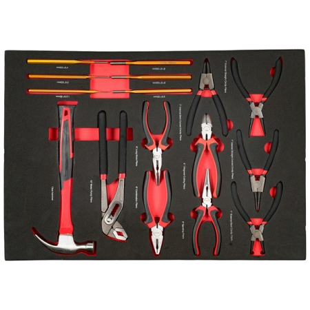 Тележка серая с набором инструментов, 277 предметов, KraftWell KRW-TTG+SET277