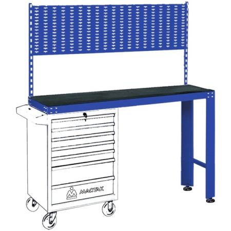 Верстак инструментальный под тележку, задняя панель, синий Мастак 542-11500B