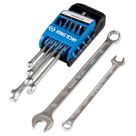KING TONY 12A08MRS Набор комбинированных удлиненных ключей, 8-19 мм, 8 предметов