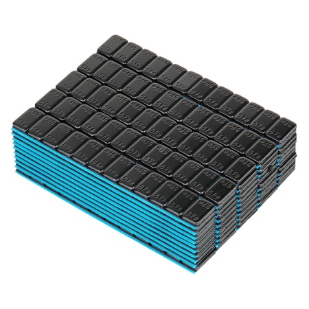 NORDBERG W510FR4B Грузики самоклеящиеся (4x5г+4x10г, L=14см) Fe закругленные черные, 50 лент