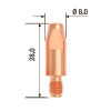 Контактный наконечник M6x28 мм, 1,6 мм, E-Cu (25 шт) FUBAG FB.CTM6.28-16