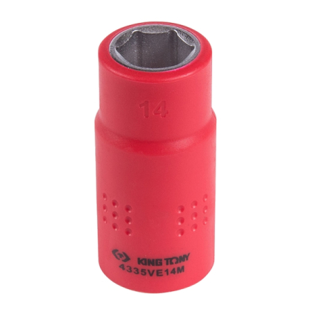 KING TONY 4335VE14M Головка торцевая диэлектрическая шестигранная 1/2”, 14 мм
