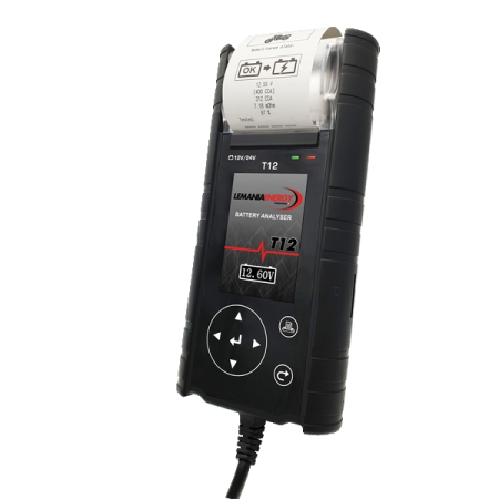 Тестер АКБ и электрической системы, с принтером, 12/24В, LEMANIA ENERGY T12 PRO
