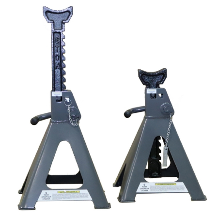 Стойка опорная регулируемая под машину, 6 т, 2 шт, KRAFTWELL KRWJS6L