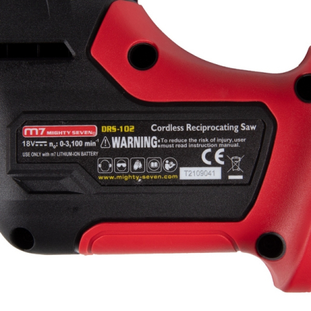 Аккумуляторная пила сабельная 18 В, без аккум. и ЗУ, MIGHTY SEVEN DRS-102