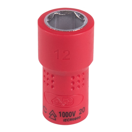 KING TONY 2335VE12M Головка торцевая диэлектрическая шестигранная 1/4”, 12 мм