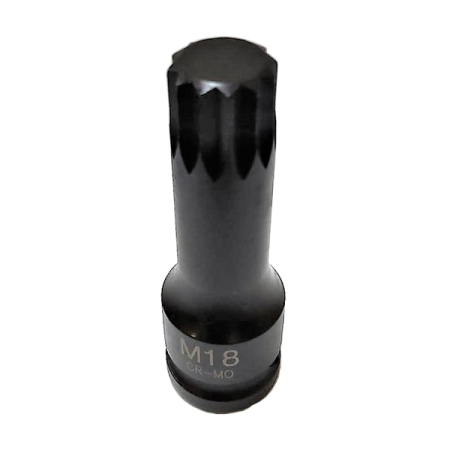 Торцевая насадка 1/2", SPLINE, M18 для болта задней ступицы VAG МАСТАК 100-42018 Торцевая насадка 1/2", SPLINE, M18 для болта задней ступицы VAG МАСТАК 100-42018