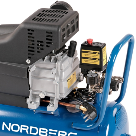 NORDBERG NCE25/241 Компрессор поршневой 220В, ресив. 24л, 240л/мин