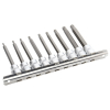 Набор бит-головок 3/8" TORX Plus TP10-TP50, L=100 мм, 9 предметов, JTC-7123