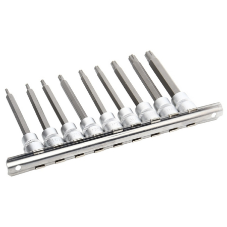 Набор бит-головок 3/8" TORX Plus TP10-TP50, L=100 мм, 9 предметов, JTC-7123