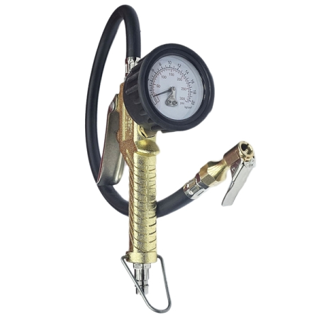 Пистолет-манометр для подкачки шин аналоговый, 20 бар, Clipper TG-15-5