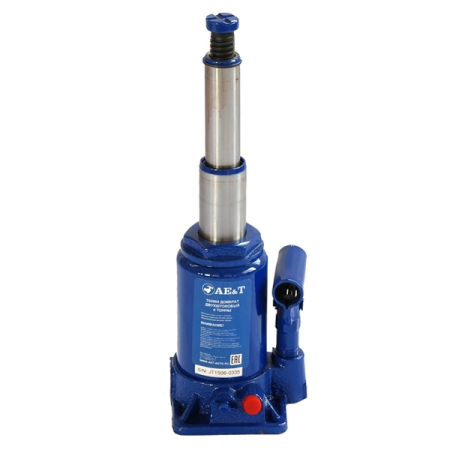 Домкрат бутылочный гидравлический, двухштоковый, 4 тонны, AE&T T02004