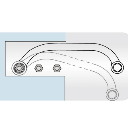 Ключ накидной стартерный 8х10 мм King Tony 19500810