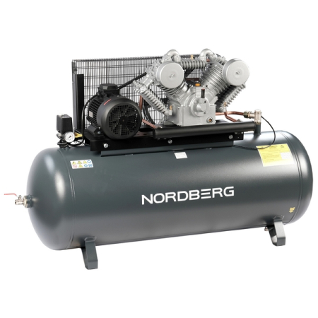 NORDBERG NCP500/1400 Компрессор поршневой с ременной передачей 380В, ресив. 500л, 1400л/мин