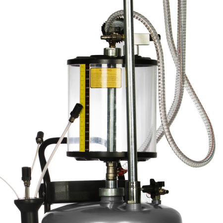 Установка для слива и откачки масла и антифриза, 70 л, с мерной емкостью, KraftWell KRW1839.70L