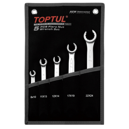 Набор разрезных ключей 8-24 мм, 5 предметов, TOPTUL GPAQ0502