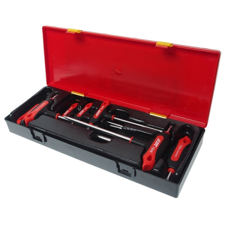 Набор ключей TORX/TORX с отверстием с Т-образной ручкой T10H-T40H, 7 предметов, JTC-K6074