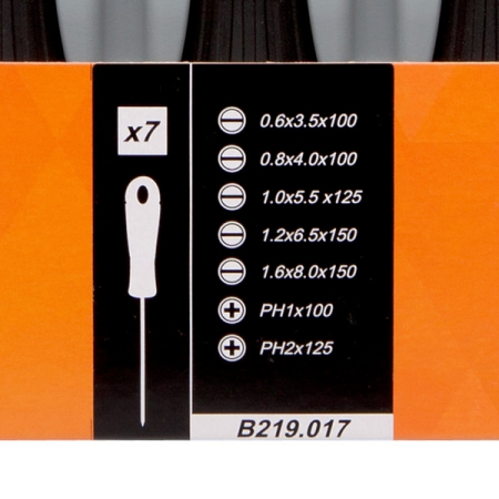 BAHCO B219.017 Набор отверток PHILLIPS, SLOTTED, 7 предметов