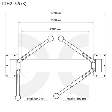 Подъемник автомобильный двухстоечный электрогидравлический, 5,5 т, СТАНКОИМПОРТ ПГН2-5.5(К) (380В)