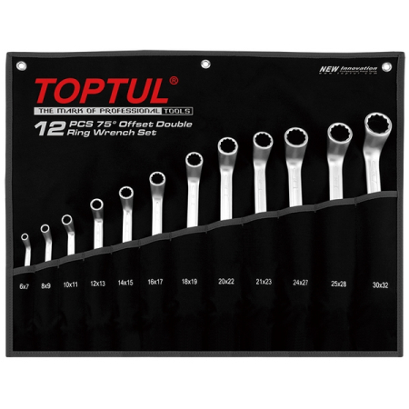 Набор накидных 75° ключей 6-32 мм, 12 предметов, TOPTUL GPAI1202